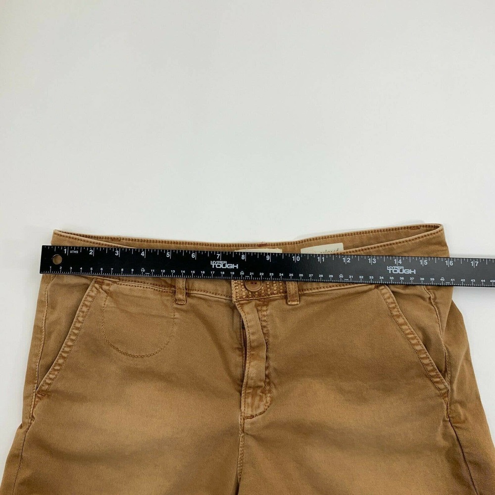 Anthropologie Chino Relax Khaki Shorts Cuffed 27 - Picture 7 of 8